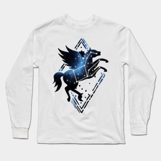 Animal Zodiac - Pegasus Mythical Creature Long Sleeve T-Shirt